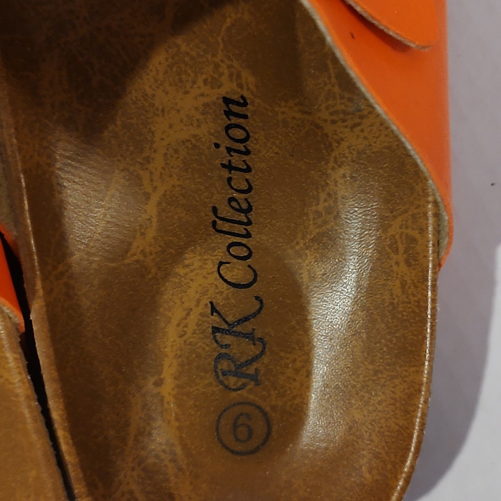 New Neon Orange RK Collection Sandals sz 9. - Picture 5 of 5